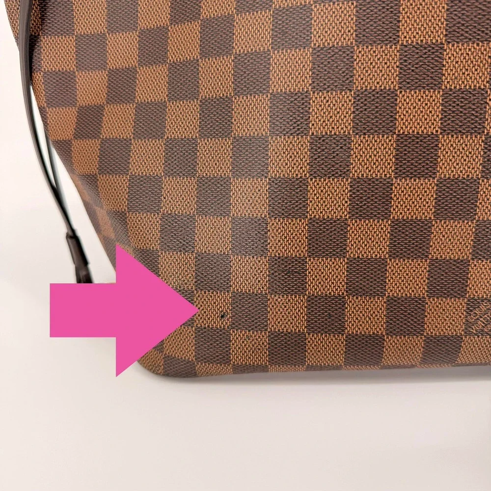 Louis Vuitton Neverfull MM Brown Damier Ebene Tote Luxury Classic Work Travel